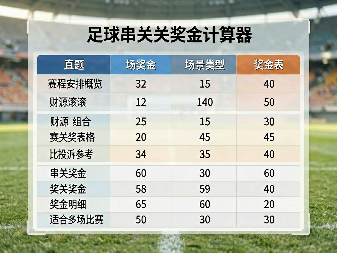 赛程安排概览